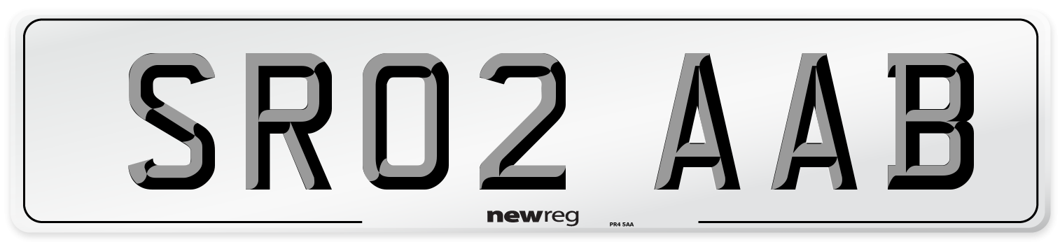 SR02 AAB Number Plate from New Reg